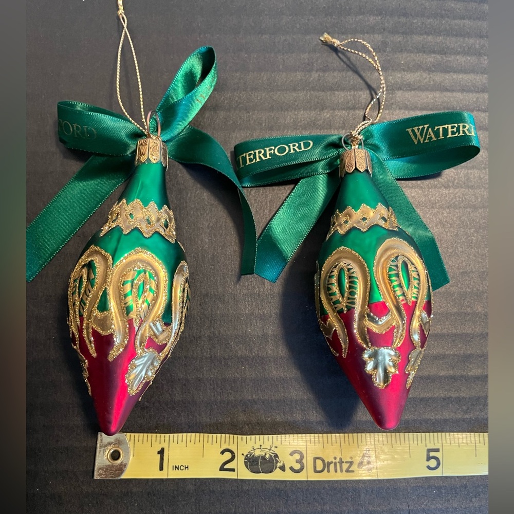 Waterford Peacock Grande Icicles Ornaments. Great Used Condition. - Picture 11 of 12